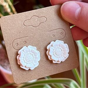 White Flower Studs